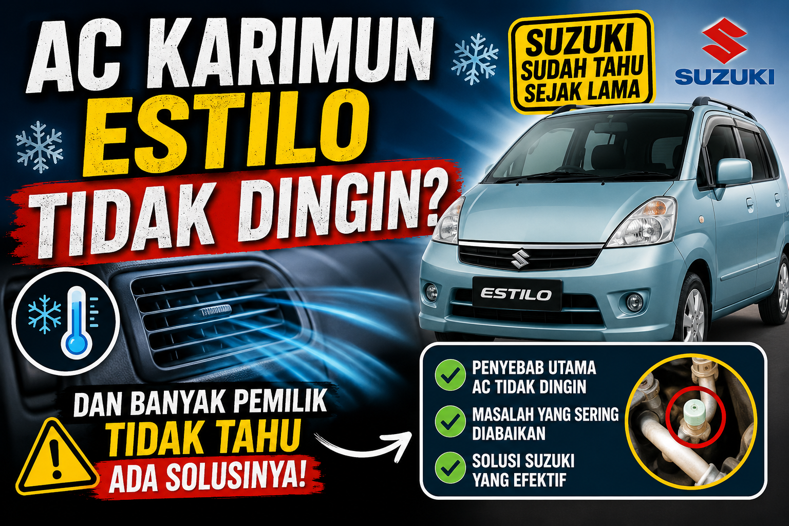 AC Karimun Estilo Tidak Dingin? Suzuki Sudah Tahu Sejak Lama — dan Banyak Pemilik Tidak Tahu Ada Solusinya